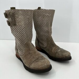 Sorel Womens 7 Major Leather Short Half Calf Boots